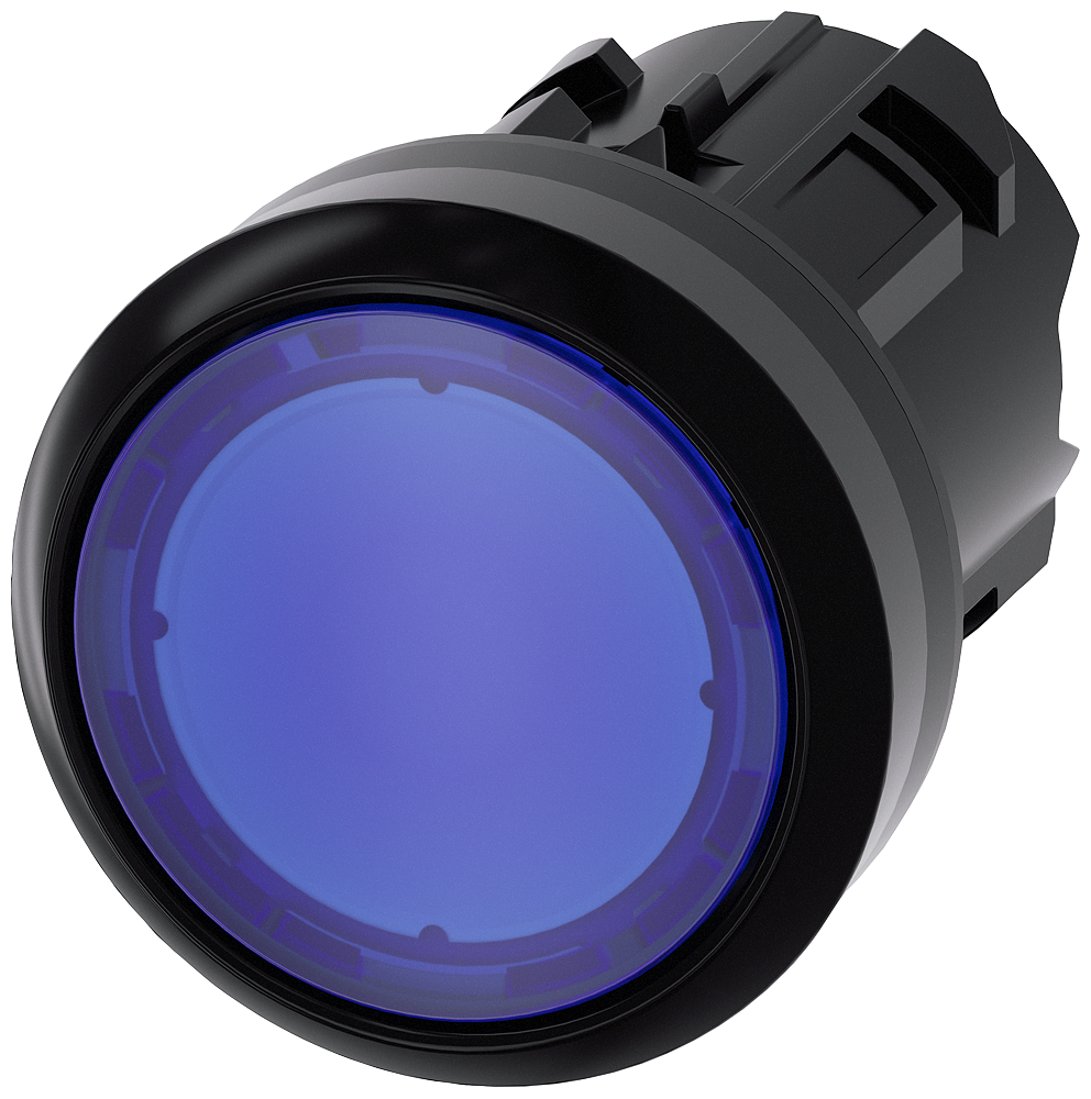 INDICADOR LUMINOSO NO DESIGN COM BOTÃO ILUMINADO 22 MM REDONDO PLÁSTICO A 3SU10010AD500AA0-ZY19 SIEMENS