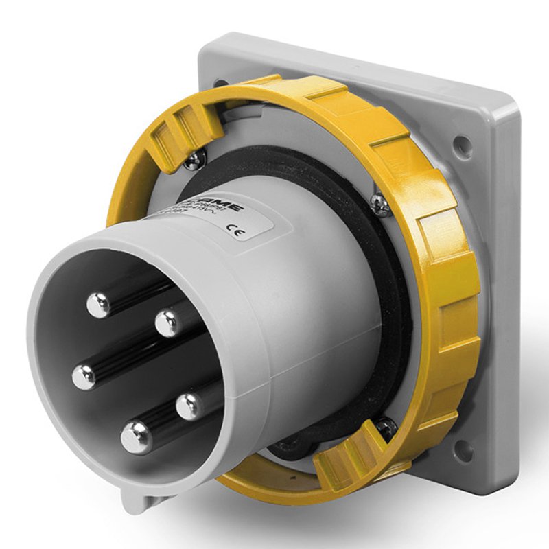 [Imagem do produto PLUGUE EMBUTIR 63A 3P+N+T 4H 100-130V 248.6392 SCAME]