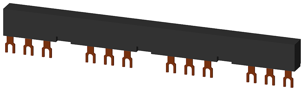 [Imagem do produto PENTE CONEXÃO TRIPOLAR 63A 12P 3RV19153CB SIEMENS]