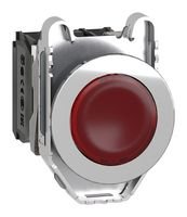 [Imagem BOTÃO LUMINOSO FACEADO Ø30MM METÁLICO RETORNO POR MOLA VERMELHO NA+NF 230...240VCA XB4FW34M5 SCHNEIDER]