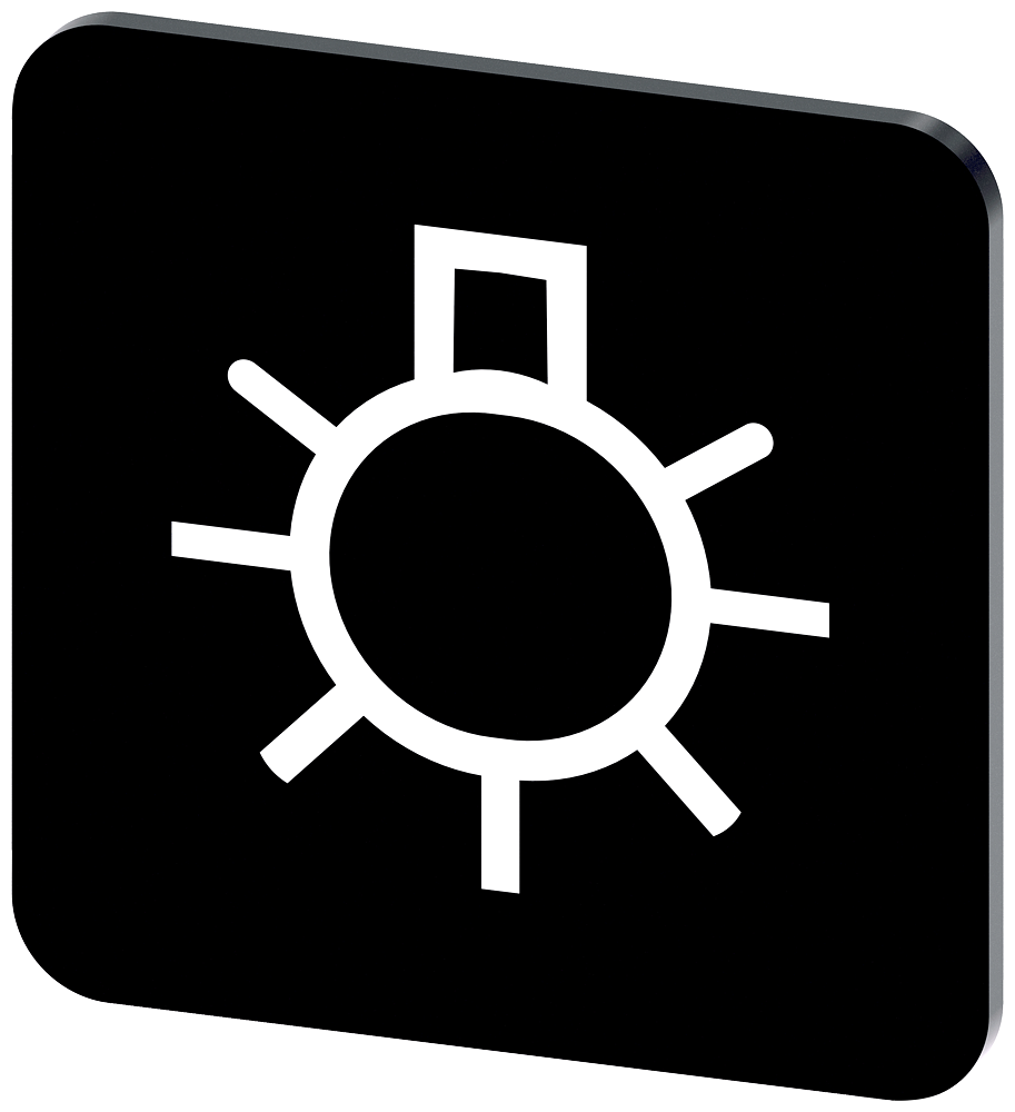 [Imagem do produto PLACA DE IDENTIFICAÇÃO 22X22MM, PLACA PRETO, INSCRIÇÃO: ILUMINAÇÃO 3SU19000AF160RX0 SIEMENS]