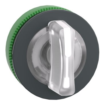 [Imagem CABEÇOTE PARA CHAVE SELETORA LUMINOSA FACEADA Ø30MM PLÁSTICO 3 POSIÇÕES FIXAS BRANCO ZB5FK1313 SCHNEIDER]