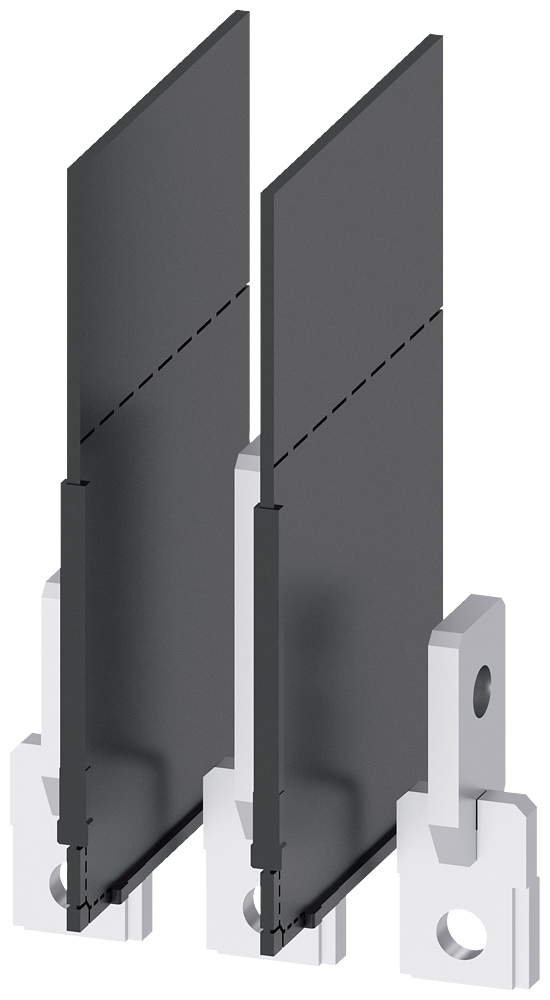 [Imagem ALARGAMENTO DE CONEXÃO VERTICAL 3 PEÇAS ACESSÓRIOS PARA: 3VA1 100/160 3VA91530QD00 SIEMENS]