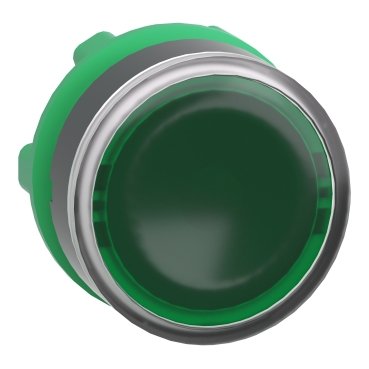 [Imagem CABEÇOTE PARA BOTÃO LUMINOSO MODULAR 22MM PLÁSTICO PARA LED INTEGRAL VERDE ZB5AW333 SCHNEIDER]