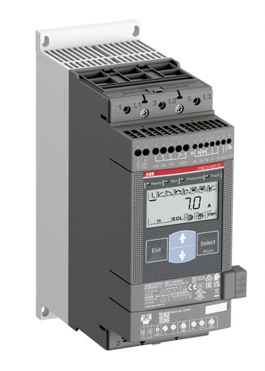 [Imagem SOFT STARTER BIFÁSICO IN LINE 230V/18,5KW 400V/37KW 500V/45KW 72A 208/600V 50/60HZ PSE7260070 ABB]
