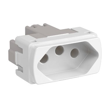 [Imagem MÓDULO TOMADA 2P+T 20A 250V MILUZ S3B70350 SCHNEIDER]