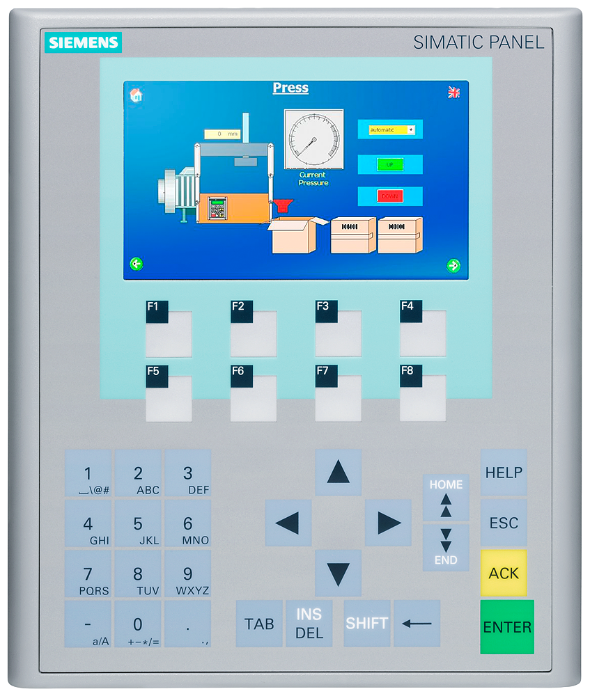 [Imagem IHM SIMATIC TELA TFT WIDESCREEN DE 4" 256 CORES INTERFACE PROFINET 6AV66470AJ113AX1 SIEMENS]