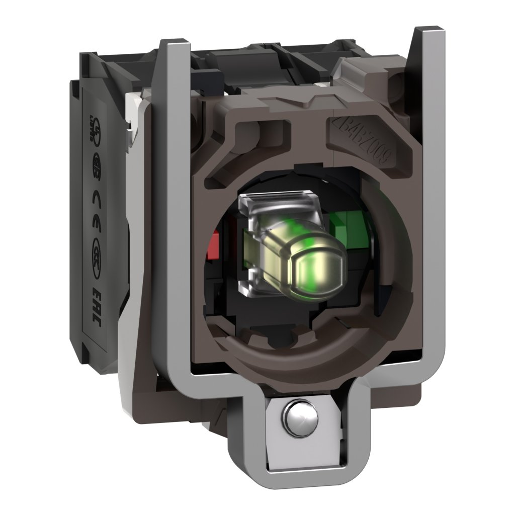 [Imagem CORPO PARA BOTÃO LUMINOSO MODULAR METÁLICO COM LED INTEGRAL BRANCO NA+NF 110/120VCA ZB4BW0G15 SCHNEIDER]