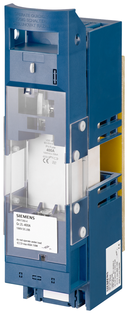 ADAPTADOR PARA FUSÍVEIS PARA BAIXA TENSÃO E ALTA POTÊNCIA TAMANHO 1L 250A 100 3NH72604 SIEMENS