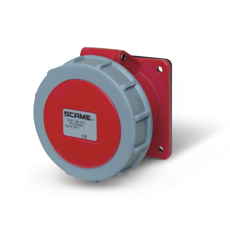 [Imagem do produto TOMADA DE EMBUTIR 32A 6P+T 6H IP66/IP67 418.3267-7 SCAME]