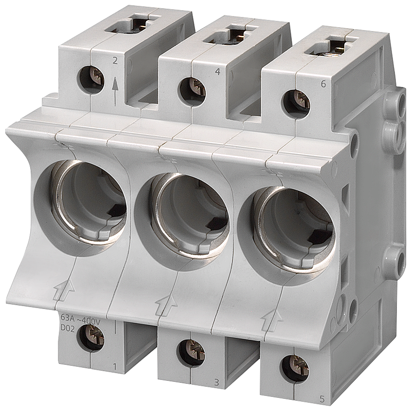 BASE DO FUSÍVEL NEOZED  D01 3 POLOS 16 A UN CA: 400 V UN CC: 250 V 5SG5301 SIEMENS