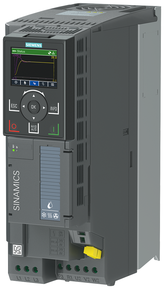 [Imagem INVERSOR DE FREQUÊNCIA TRIFÁSICO G120X 4KW 17,5A 200/240V 47/63HZ 6SL32203YC200UP0 SIEMENS]