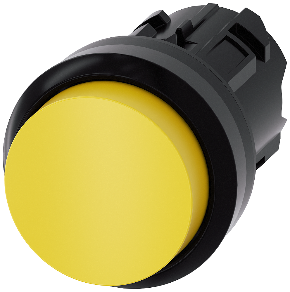 BOTÃO 22 MM REDONDO PLÁSTICO AMARELO BOTÃO DE PRESSÃO ALTO R 3SU10000BB300AA0-ZY10 SIEMENS