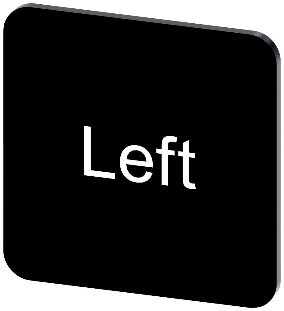 [Imagem do produto PLACA DE IDENTIFICAÇÃO 22X22MM, PLACA PRETO, INSCRIÇÃO: ESQUERDA 3SU19000AF160DR0 SIEMENS]