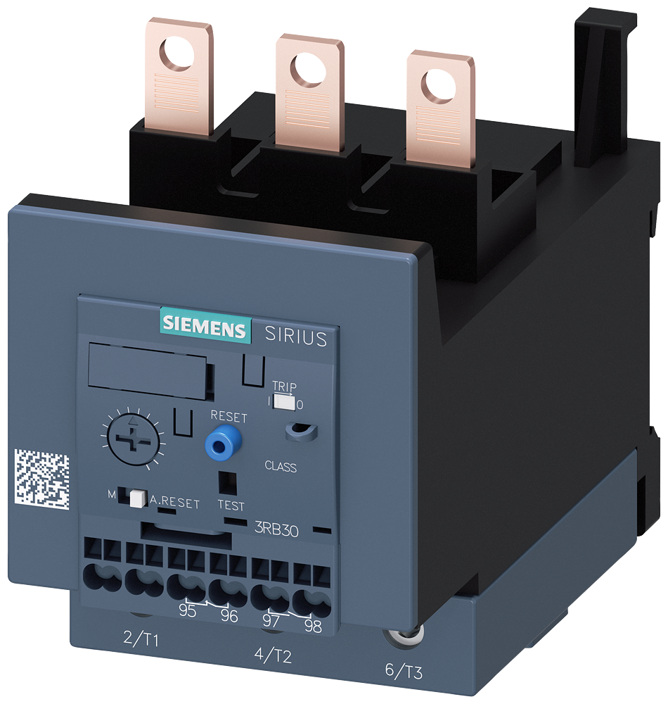 RELÉ DE SOBRECARGA 12,5-50A PARA PROTEÇÃO DO MOTOR S3 CLASS 10E MONTAGEM EM 3RB30461UD0 SIEMENS