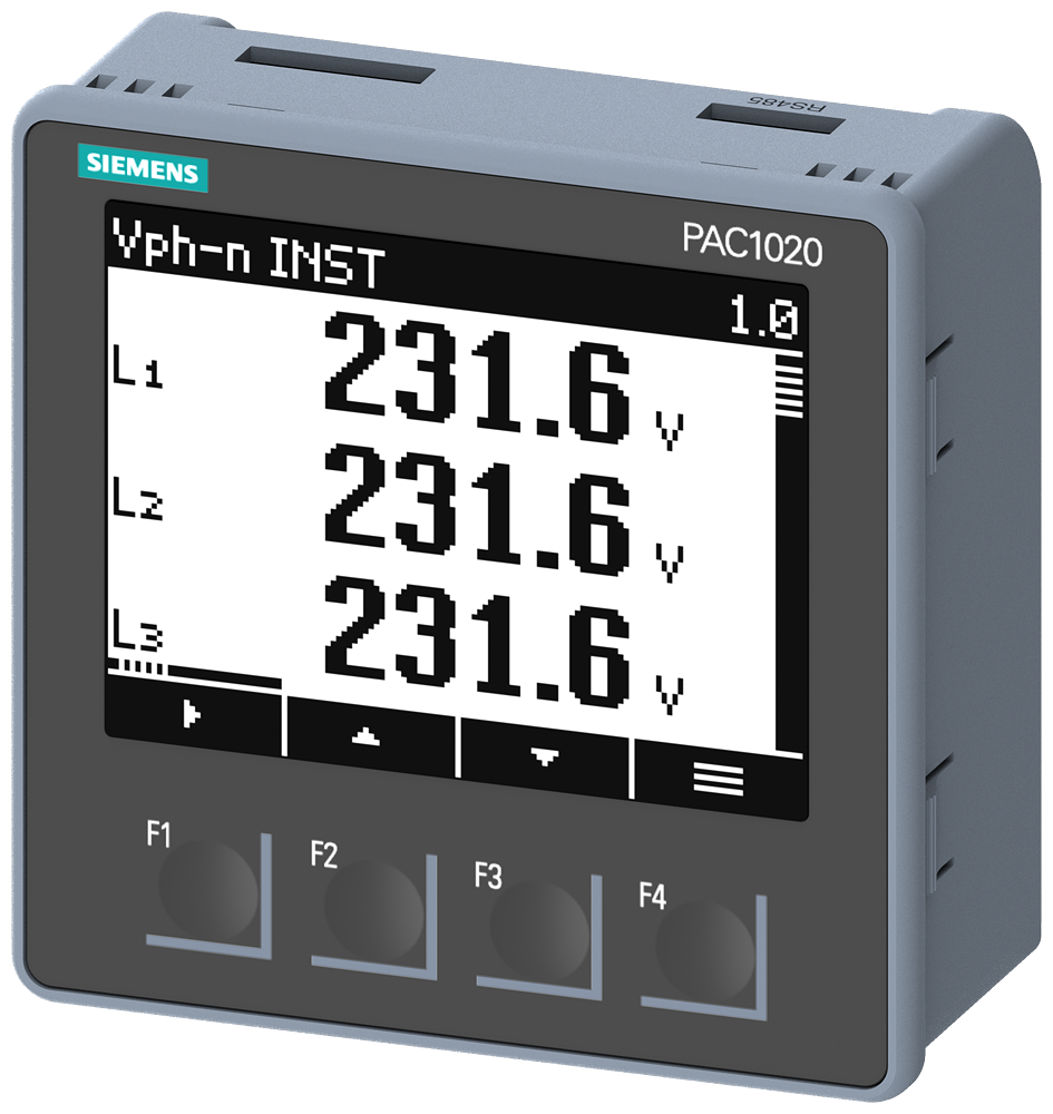 [Imagem MEDIDOR ENERGIA E POTÊNCIA ELETRÔNICO 5A PAC1020 7KM10200BA011DA0 SIEMENS]