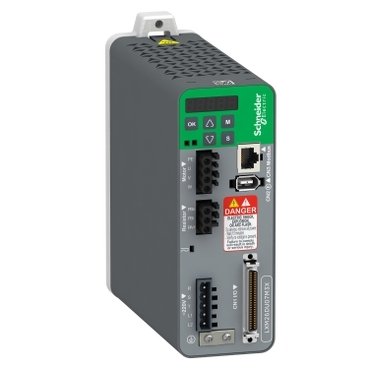 [Imagem do produto SERVODRIVE - SERIAL RS485 - 0.4 KW - 200/240 VAC - INM 2.6 A - IPICO 7.8 A - MONOTRIFÁSICO - LXM26DU04M3X SCHNEIDER]