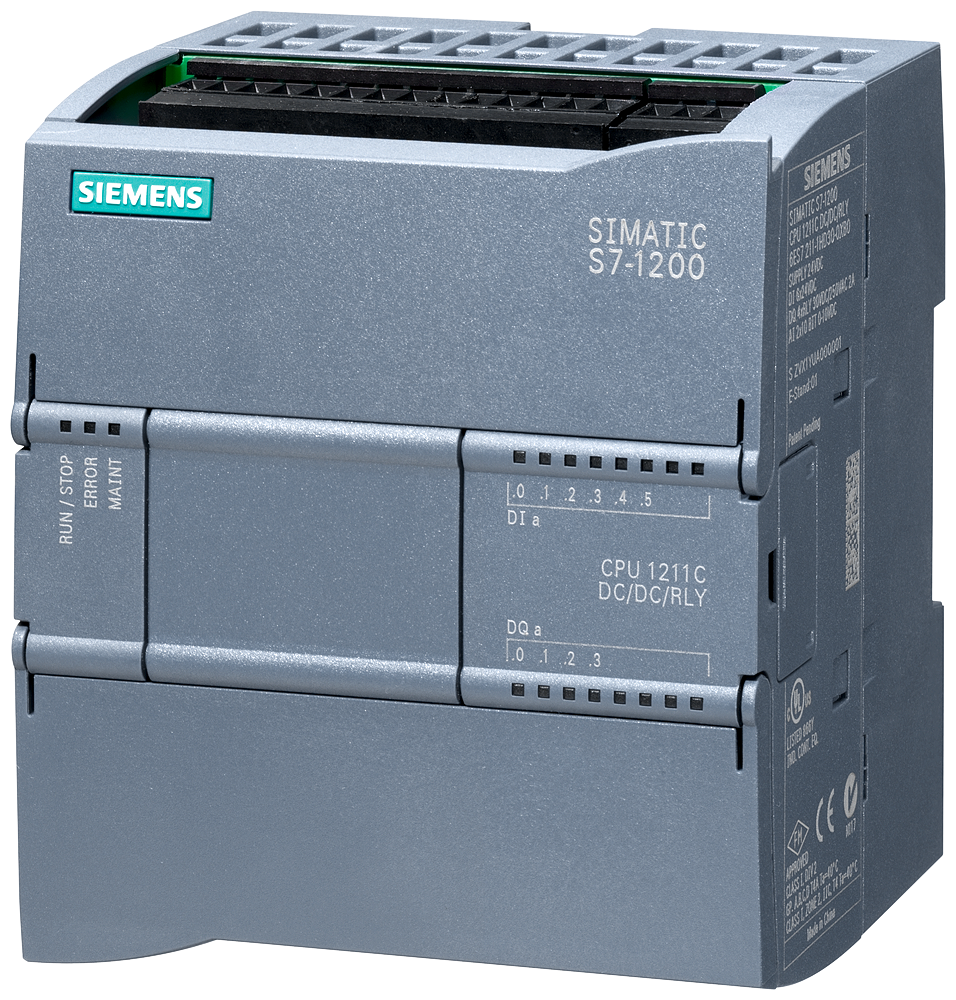 [Imagem CPU 1211C, DC/DC/RL, 6DI/4DO/2AI 6ES72111HE400XB0 SIEMENS]
