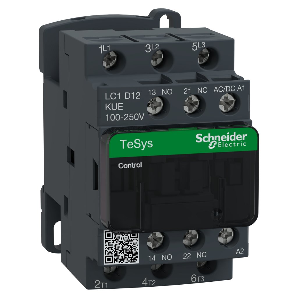 [Imagem do produto CONTATOR TRIPOLAR 12A COM BOBINA EM 220 VCA TESYS D LC1D12KUE SCHNEIDER]