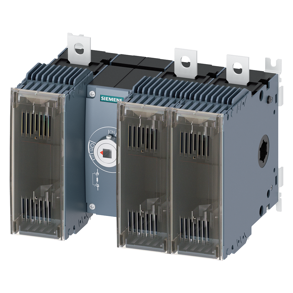 [Imagem do produto SECCIONADOR DE CORTE EM CARGA COM FUSÍVEL 250A, TAM. 3, DE 3 POLOS PARA FUSÍV 3KF33250MF118AA1 SIEMENS]
