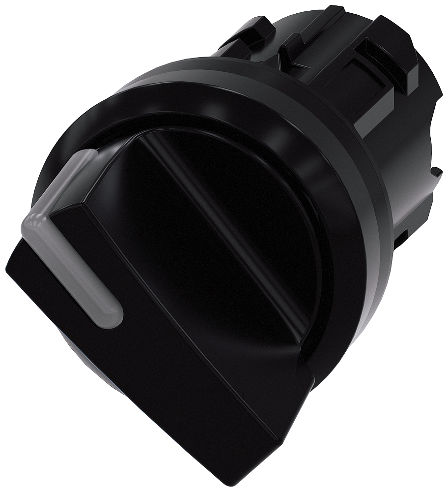 INTERRUPTOR COM MANÍPULO ILUMINÁVEL 22 MM REDONDO PLÁSTICO PRETO MANÍPUL 3SU10022BF100AA0-ZX90 SIEMENS