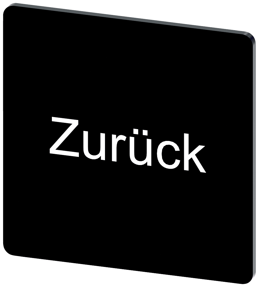 PLACA DE IDENTIFICAÇÃO 27X27MM PLACA PRETO INSCRIÇÃO: PARA TRÁS 3SU19000AE160AG0 SIEMENS