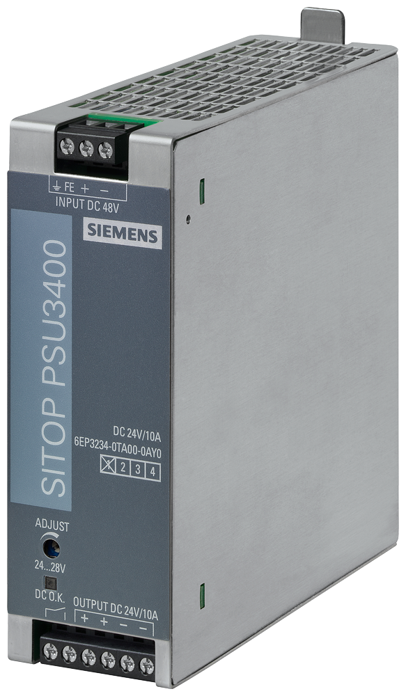 [Imagem SITOP PSU3400: 48VDC -> 24VDC / 10A 6EP32340TA000AY0 SIEMENS]