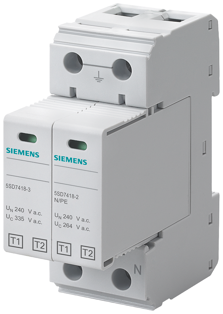 [Imagem PARA-RAIOS TIPO 1,12,5KA, CLASSE DE PROTEÇÃO CONTRA DESCARGAS ATMOSFÉRICAS II 5SD74122 SIEMENS]