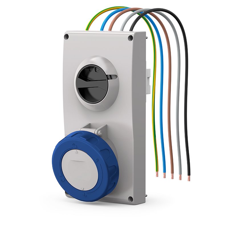 [Imagem do produto TOMADA DE EMBUTIR 63A 3P+N 9H 407.6375 SCAME]