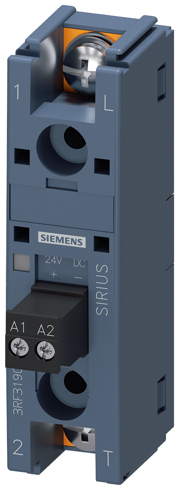 RELÉ SEMICONDUTOR DE 1 POLO 22,5 MM 90 A 48-600V/CC 24 V CONEXÃO DE CABO 3RF31903AA06 SIEMENS