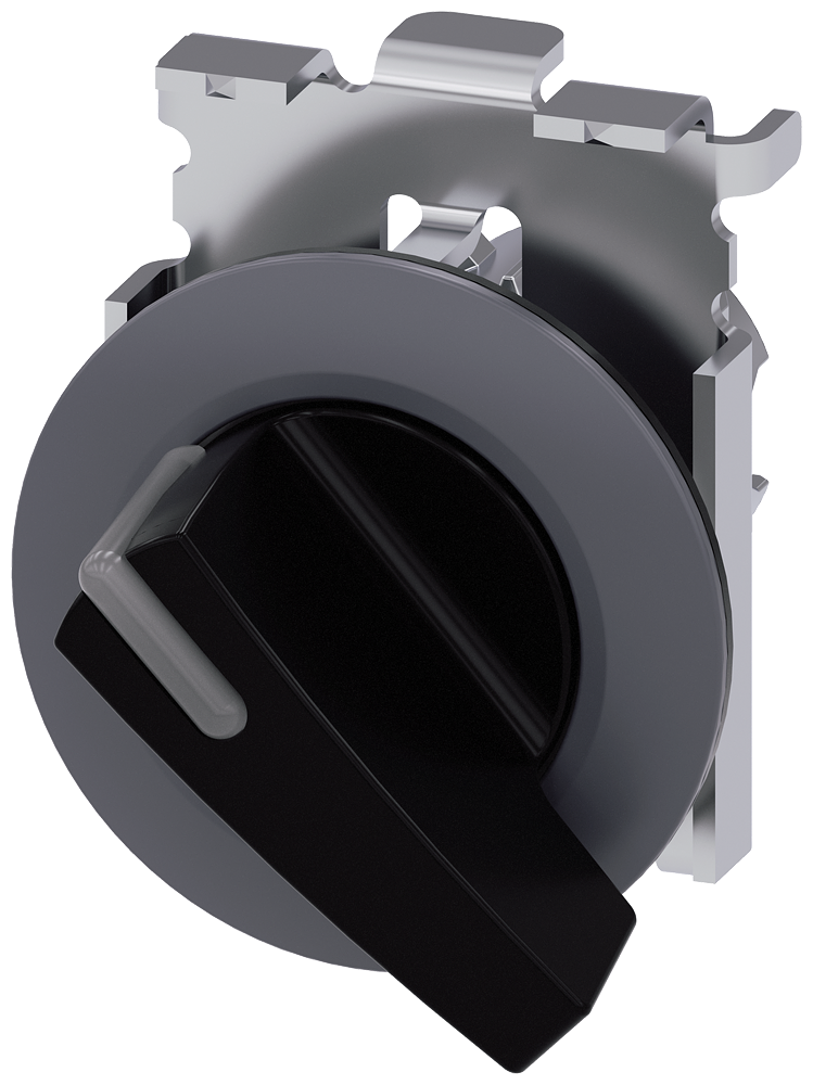 INTERRUPTOR COM MANÍPULO ILUMINÁVEL 30 MM REDONDO METAL MATE PRETO MANÍP 3SU10622EF100AA0-ZX90 SIEMENS