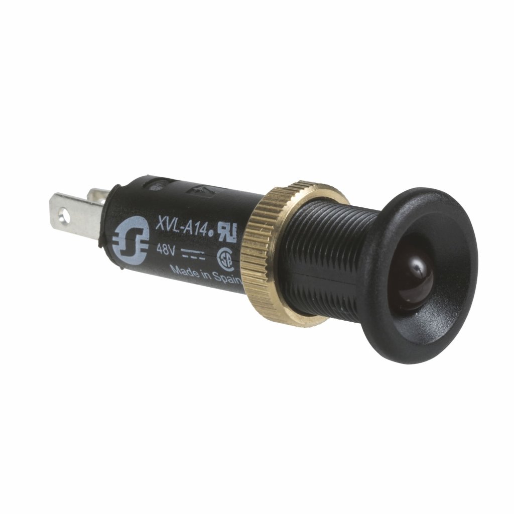 [Imagem SINALIZADOR Ø8MM PLÁSTICO, LED SALIENTE, VERMELHO, 12VCC XVLA124 SCHNEIDER]