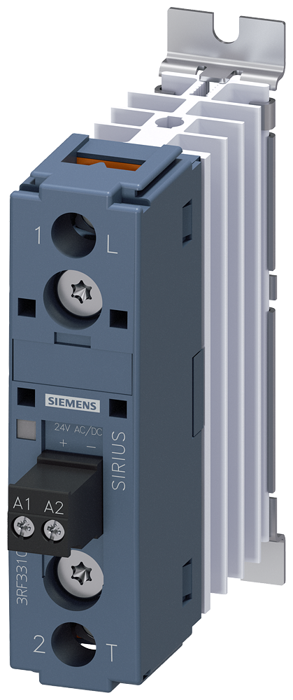CONTATOR A SEMICONDUTOR DE 1 POLO CA 51/10,5 A/40 ºC 24-230 V/CC/CA 24 V TE 3RF33101AA12 SIEMENS