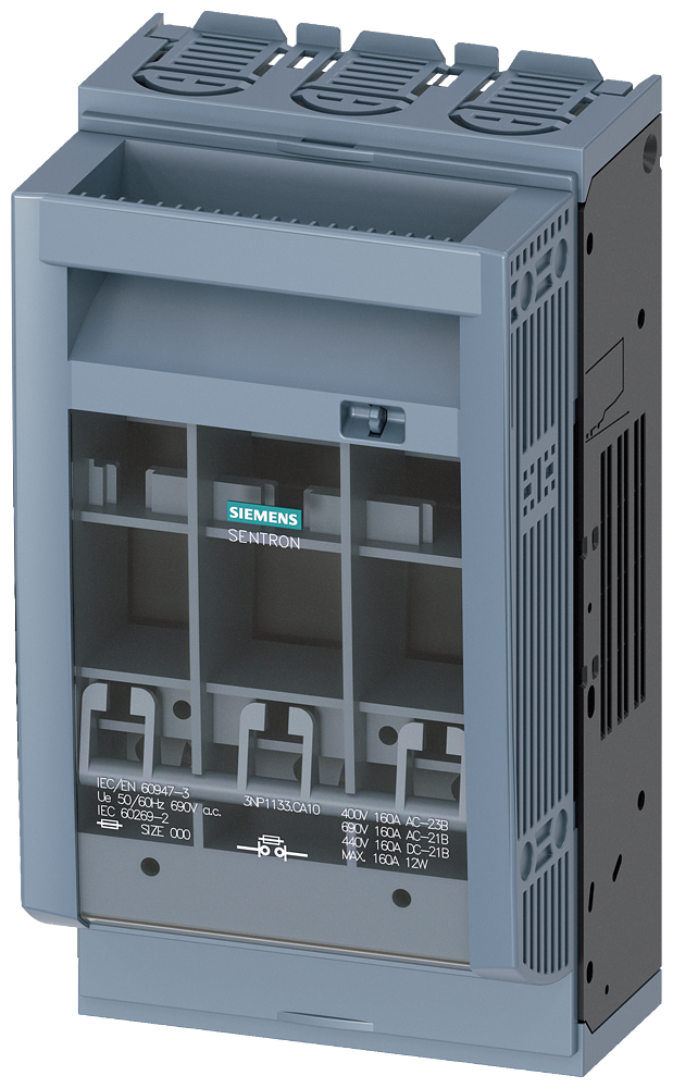 [Imagem IMAGENS MERAMENTE ILUSTRATIVAS  CHAVE SECCIONADORA TRIPOLAR MONTADA NH 160A 690VCA 3NP11331CA10 SIEMENS]
