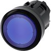 [Imagem BOTÃO DE PRESSÃO ILUMINADO 22MM REDONDO PLÁSTICO AZUL 3SU10010AB500AA0]