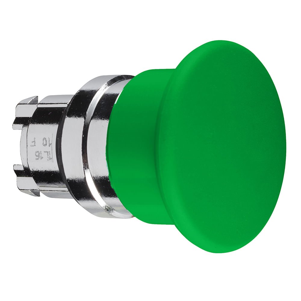 [Imagem CABEÇOTE PARA BOTÃO Ø22MM METÁLICO, RETORNO POR MOLA, COGUMELO Ø40MM, VERDE ZB4BC3 SCHNEIDER]