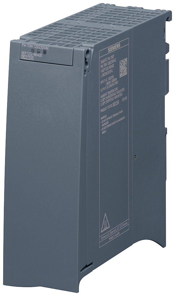 FONTE DE ALIMENTAÇÃO COM CORRENTE DE CARGA SIMATIC PM1507 MONOFÁSICA 24 V CC/3 A 6AG13324BA007AA0 SIEMENS