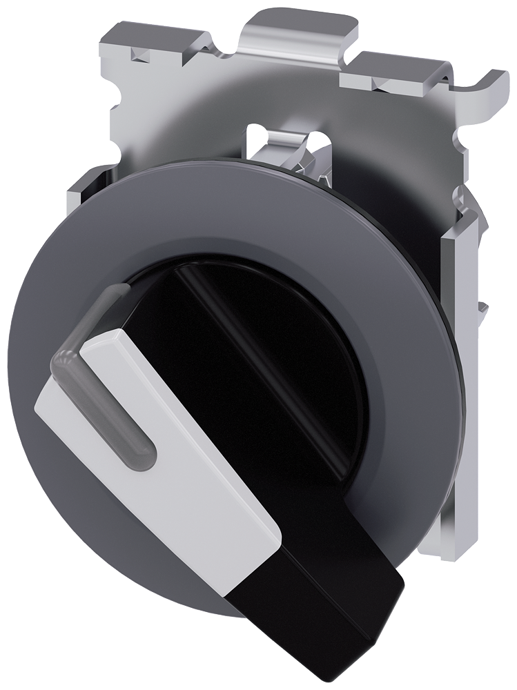 INTERRUPTOR COM MANÍPULO ILUMINÁVEL 30 MM REDONDO METAL MATE BRANCO MA 3SU10622EF600AA0-ZY10 SIEMENS