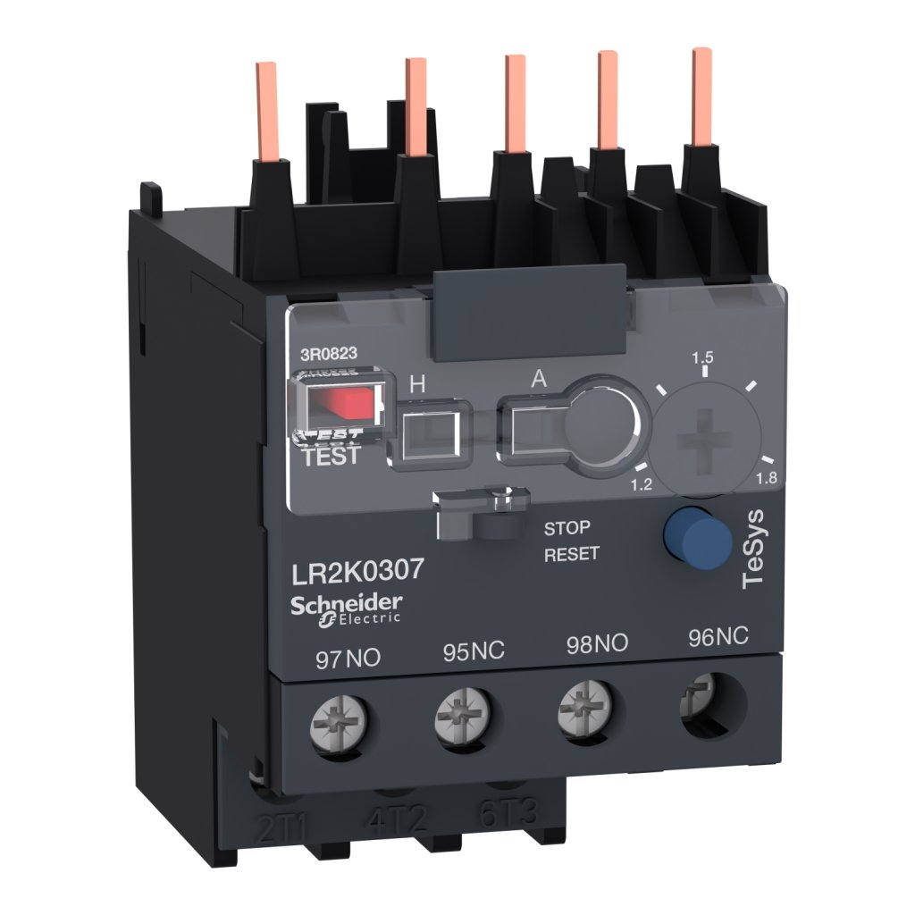 [Imagem do produto RELE TERMICO TESYS K CLASSE 10 1.21.8A 1NA+1NF LR2K0307 SCHNEIDER]