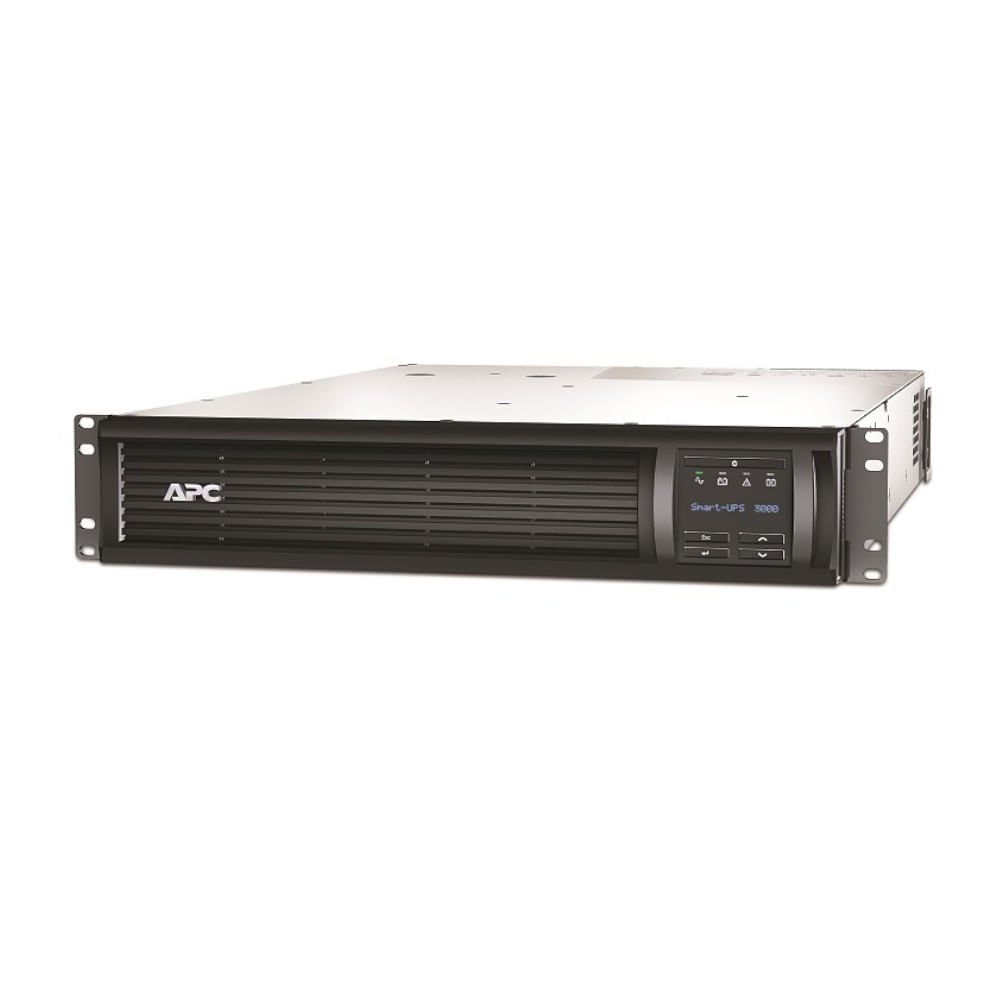 [Imagem do produto APC SMART UPS LINE INTERACTIVE 3KVA RACKMOUNT 2U 230V 7 TOMADAS NBR 14136 SMARTSLOT AVR LCD SMT3000I2U BR SCHNEIDER]