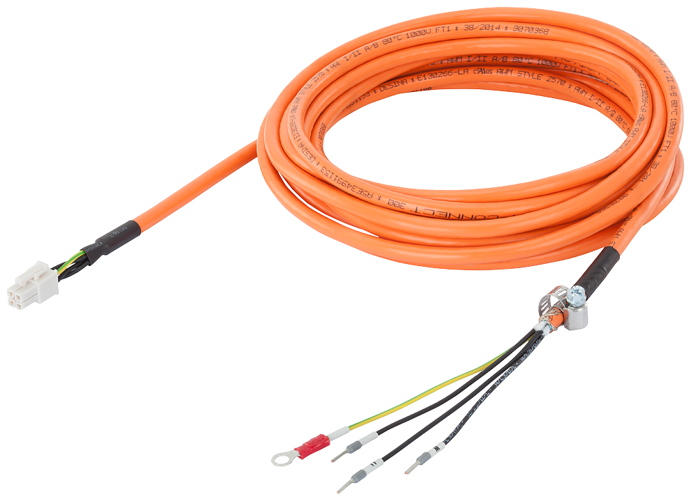 [Imagem CABO DE POTÊNCIA 3M COM CONECTORES 4X0.75 1FL6 6FX30025CK011AD0 SIEMENS]