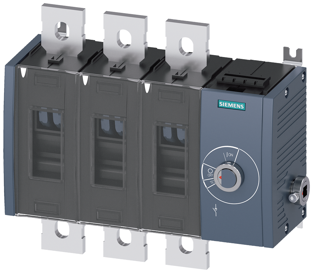 SECCIONADOR DE CORTE EM CARGA 1000A TAM. 4 DE 3 POLOS ACIONAMENTO LATERAL D 3KD50340QE400 SIEMENS