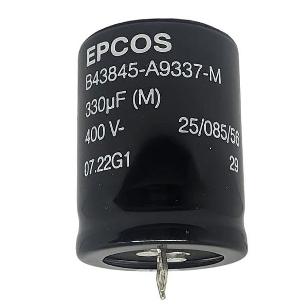 [Imagem CAPACITOR ELETROLITICO 330UF 400V B43845A9337M EPCOS TDK]