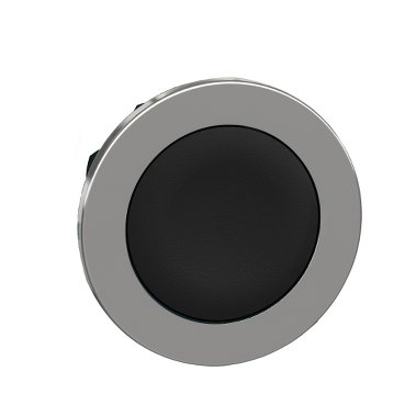 [Imagem CABEÇOTE PARA BOTÃO FACEADO Ø30MM METÁLICO COM RETENÇÃO PRETO ZB4FH02 SCHNEIDER]