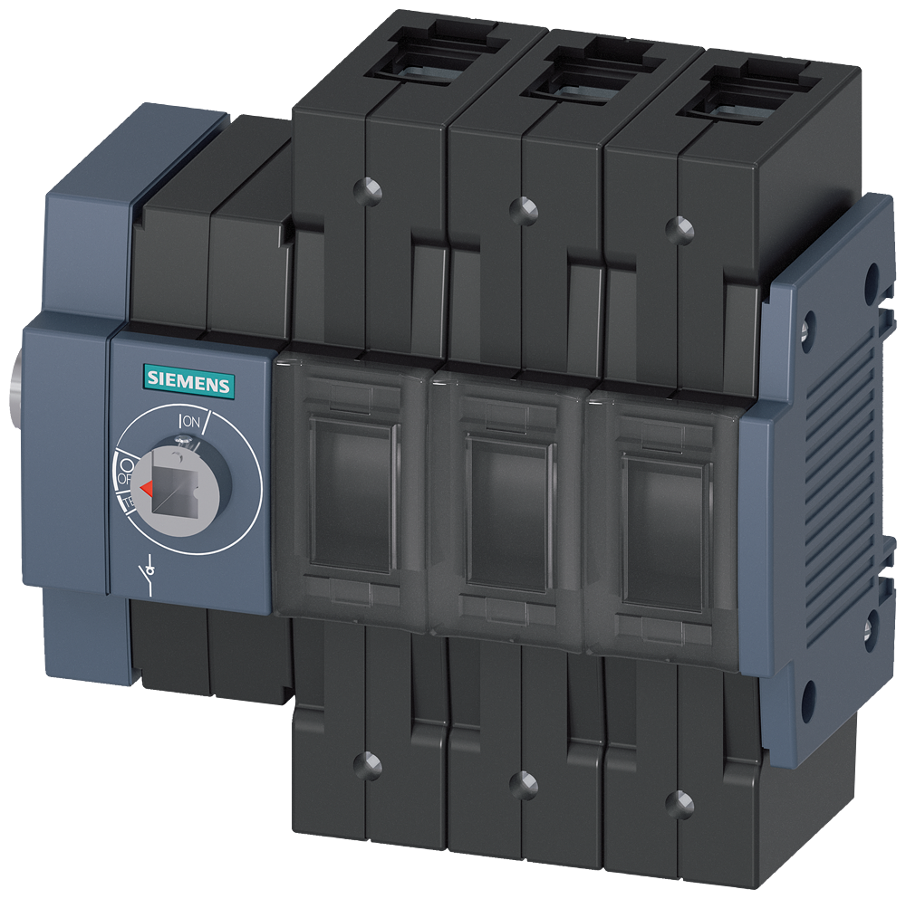SECCIONADOR DE CORTE EM CARGA 125A TAM. 2 DE 3 POLOS ACIONAMENTO LATERAL ES 3KD32342NE100 SIEMENS