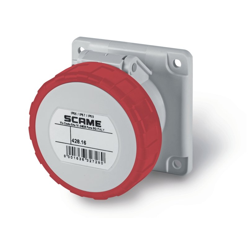 [Imagem do produto TOMADA DE EMBUTIR IP66/IP67 3P+N+T 16A 6H 428.1667F SCAME]