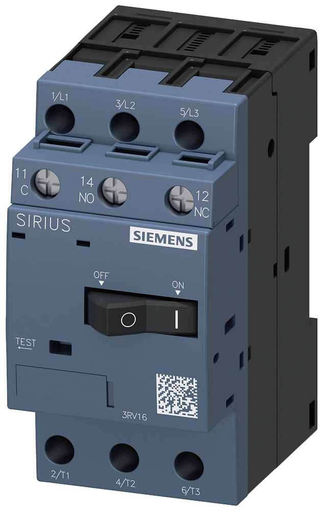 [Imagem DISJUNTOR DO TRANSFORMADOR DE TENSÃO, S00, 3A, DISJUNTOR N 20A, TRANSV. INTER 3RV16111DG14 SIEMENS]