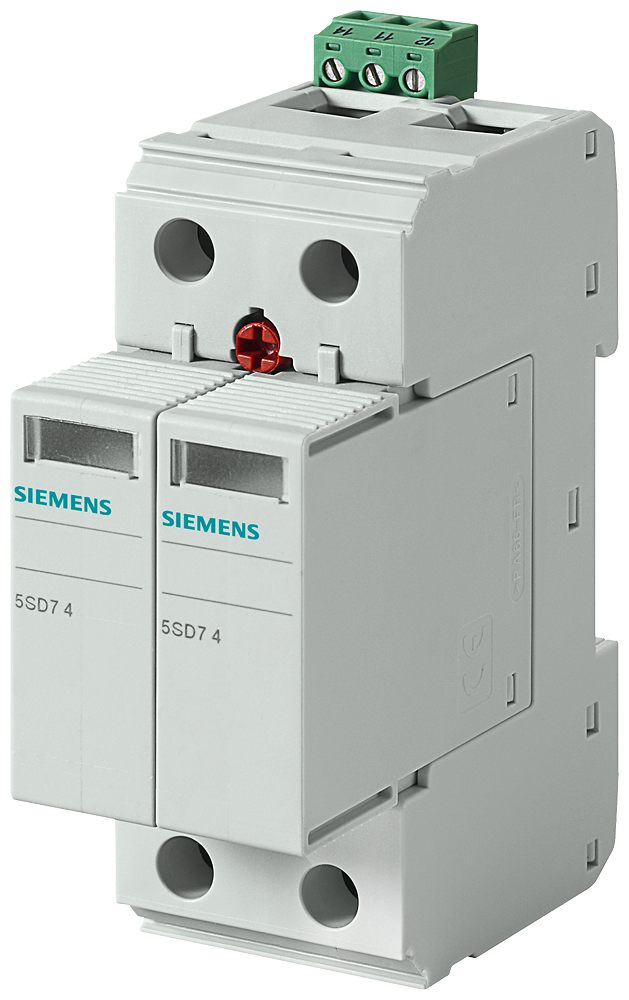[Imagem PROTETOR CONTRA SURTOS, TIPO 2, MÓDULOS DE PROTEÇÃO ENCAIXÁVEIS, UC 800V CA,  5SD74811 SIEMENS]