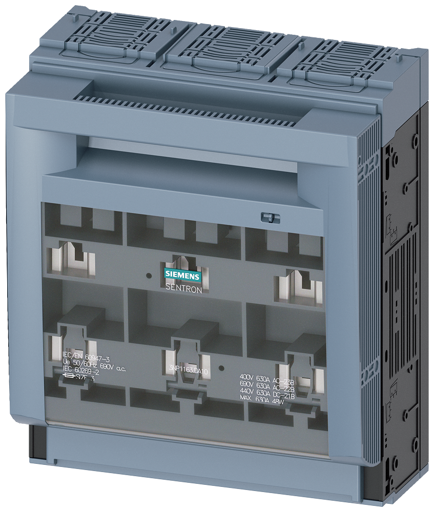 [Imagem CHAVE SECCIONADORA TRIPOLAR MONTADA 630 A 690VCA 3NP11631DA10 SIEMENS]