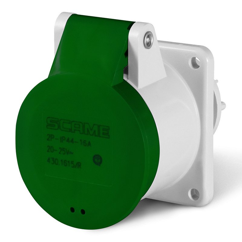 [Imagem do produto TOMADA DE EMBUTIR EMBUTIR VERMELHO.3P 16A <50V 2H IP44 430.16182/R SCAME]